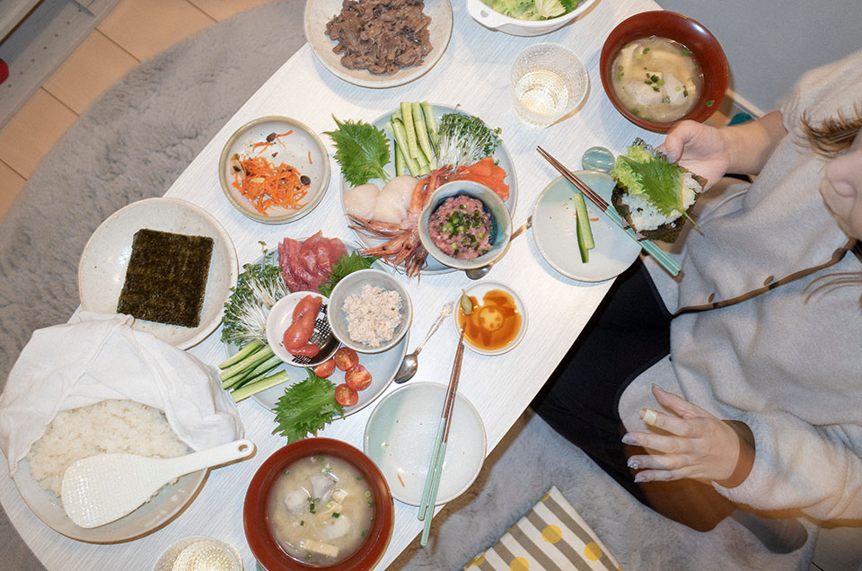 夕飯に超豪華な手巻き寿司を振る舞った日