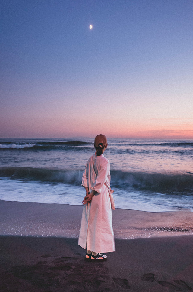 稲村ヶ崎で見た夕焼けが綺麗だった