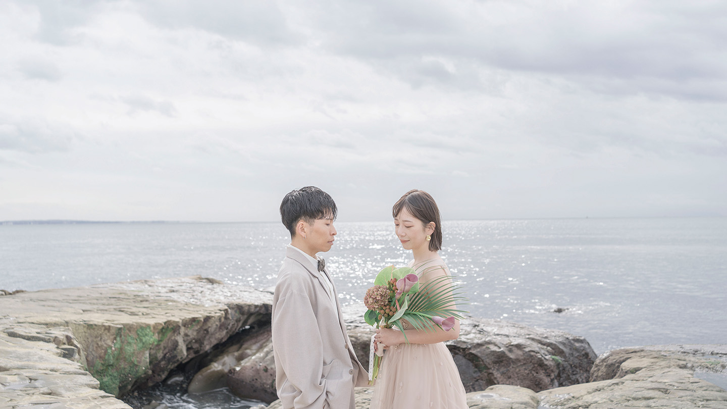 鎌倉の稲村ヶ崎公園で前撮りしたきおく